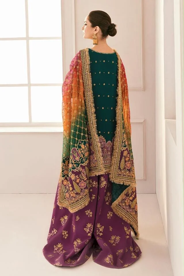 HC-0069 BAROQUE Embroidered Unstitched 3PC Suit