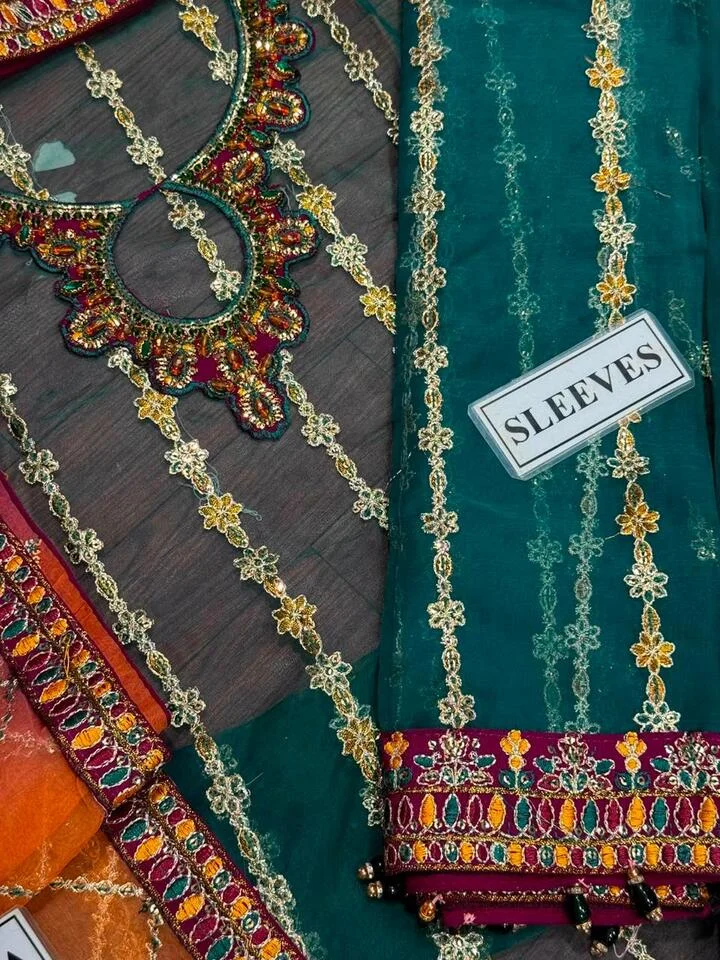 HC-0069 BAROQUE Embroidered Unstitched 3PC Suit