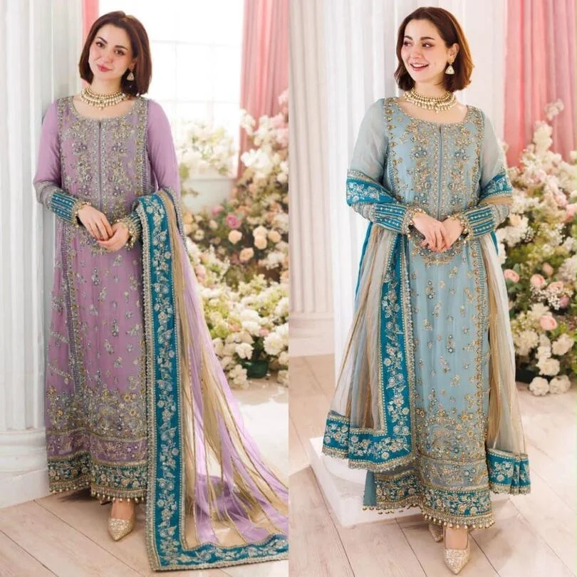Charizma Embroidered Chiffon Unstitched 3PC Set - HC-0050