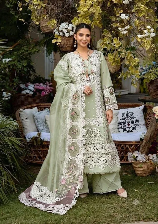 HC-004 ELAF EMBROIDERED LAWN UNSTITCHED 3PC SET
