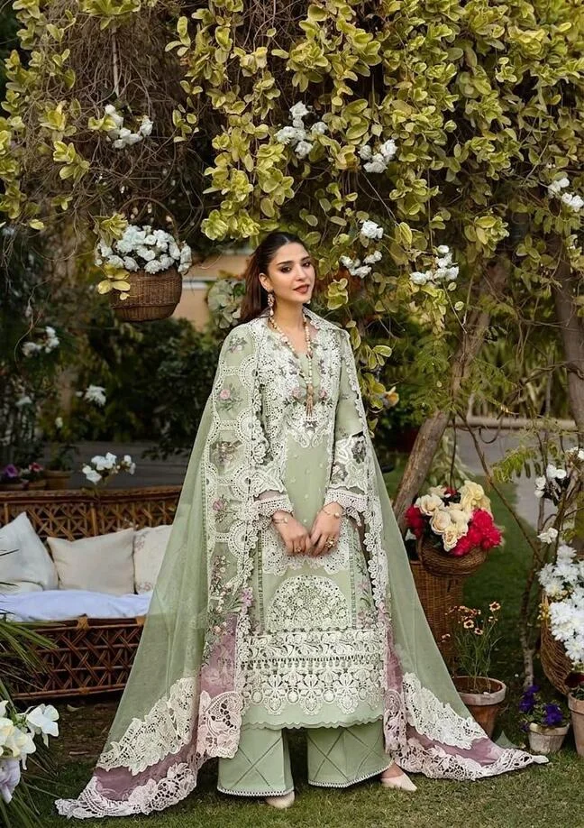 HC-004 ELAF EMBROIDERED LAWN UNSTITCHED 3PC SET