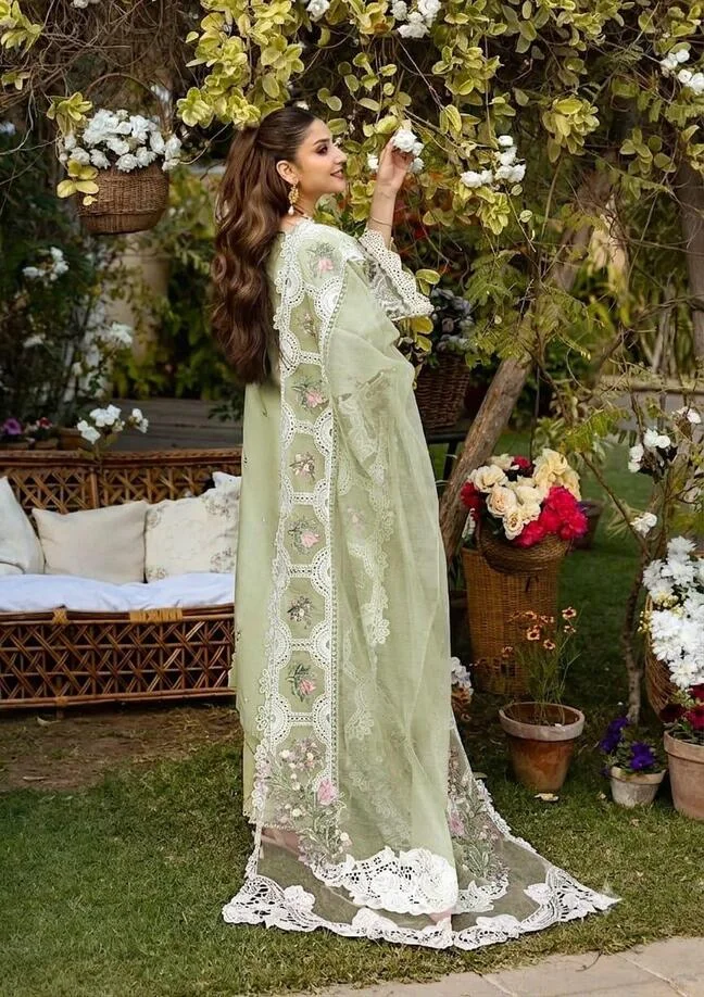 HC-004 ELAF EMBROIDERED LAWN UNSTITCHED 3PC SET
