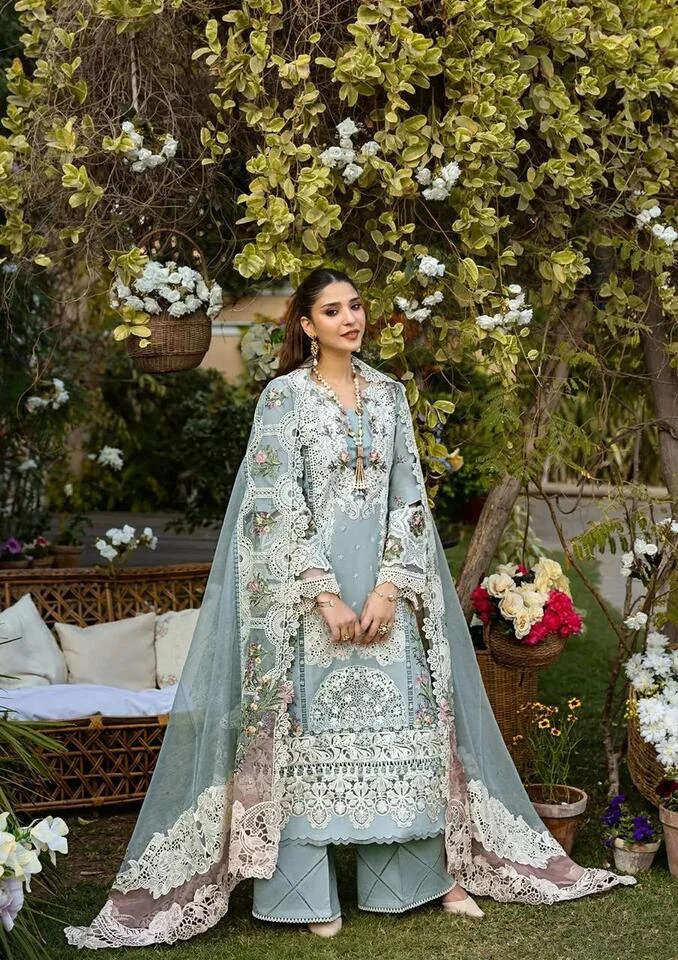 HC-004 ELAF EMBROIDERED LAWN UNSTITCHED 3PC SET