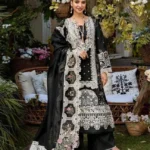 HC-004 ELAF Embroidered Lawn Unstitched 3 Piece Suit with Embroidered Shirt, Dupatta and Trouser