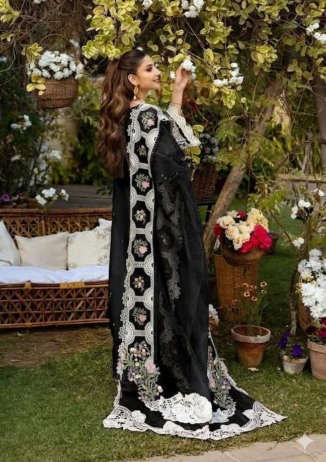 HC-004 ELAF EMBROIDERED LAWN UNSTITCHED 3PC SET