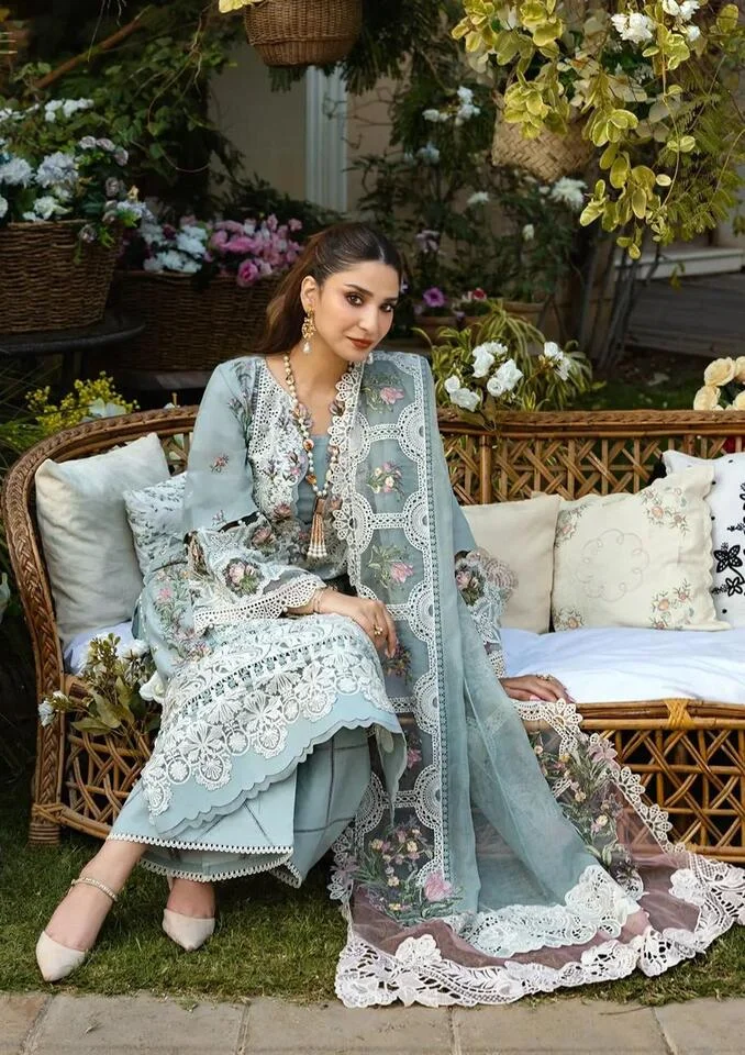 HC-004 ELAF EMBROIDERED LAWN UNSTITCHED 3PC SET