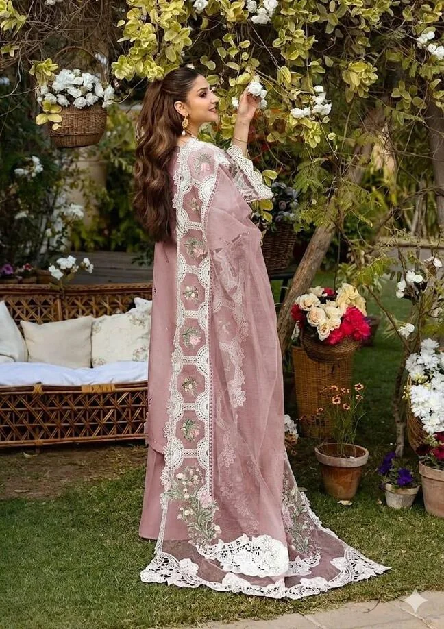 HC-004 ELAF EMBROIDERED LAWN UNSTITCHED 3PC SET