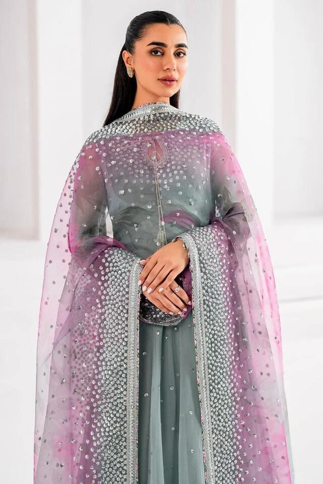JAZMIN Heavy Embroidered Unstitched 3PC Suit | HC-0157